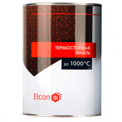 Эмаль термостойкая Elcon 1л (0,8кг) черная до 1000 град.